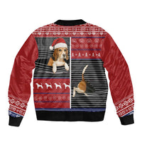 Lovely Beagle Christmas Bomber Jacket Xmas Holiday Patterns - Wonder Print Shop