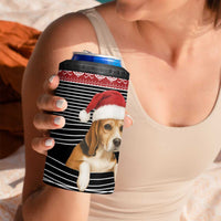 Lovely Beagle Christmas 4 in 1 Can Cooler Tumbler Xmas Holiday Patterns - Wonder Print Shop