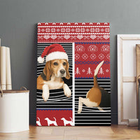 Lovely Beagle Christmas Canvas Wall Art Xmas Holiday Patterns - Wonder Print Shop