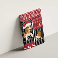 Lovely Beagle Christmas Canvas Wall Art Xmas Holiday Patterns - Wonder Print Shop