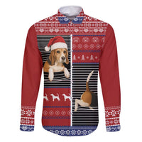 Lovely Beagle Christmas Family Matching Mermaid Dress and Hawaiian Shirt Xmas Holiday Patterns - Wonder Print Shop