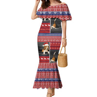 Lovely Beagle Christmas Family Matching Mermaid Dress and Hawaiian Shirt Xmas Holiday Patterns - Wonder Print Shop