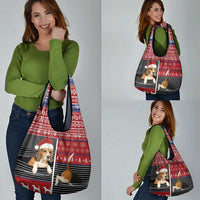 Lovely Beagle Christmas Grocery Bag Xmas Holiday Patterns - Wonder Print Shop