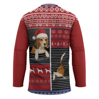 Lovely Beagle Christmas Hockey Jersey Xmas Holiday Patterns - Wonder Print Shop