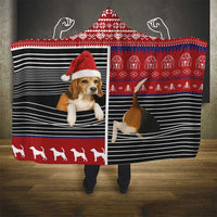 Lovely Beagle Christmas Hooded Blanket Xmas Holiday Patterns - Wonder Print Shop