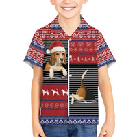Lovely Beagle Christmas Kid Hawaiian Shirt Xmas Holiday Patterns - Wonder Print Shop
