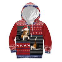 Lovely Beagle Christmas Kid Hoodie Xmas Holiday Patterns - Wonder Print Shop