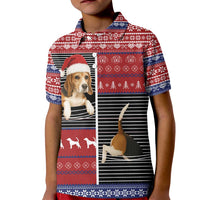 Lovely Beagle Christmas Kid Polo Shirt Xmas Holiday Patterns - Wonder Print Shop