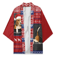 Lovely Beagle Christmas Kimono Xmas Holiday Patterns - Wonder Print Shop