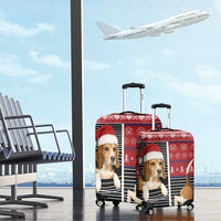 Lovely Beagle Christmas Luggage Cover Xmas Holiday Patterns - Wonder Print Shop