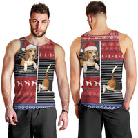 Lovely Beagle Christmas Men Tank Top Xmas Holiday Patterns - Wonder Print Shop