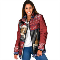 Lovely Beagle Christmas Padded Jacket Xmas Holiday Patterns - Wonder Print Shop