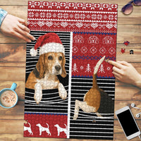Lovely Beagle Christmas Puzzle Xmas Holiday Patterns - Wonder Print Shop