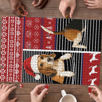 Lovely Beagle Christmas Puzzle Xmas Holiday Patterns - Wonder Print Shop