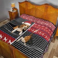 Lovely Beagle Christmas Quilt Xmas Holiday Patterns - Wonder Print Shop