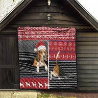 Lovely Beagle Christmas Quilt Xmas Holiday Patterns - Wonder Print Shop