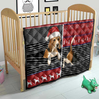 Lovely Beagle Christmas Quilt Xmas Holiday Patterns - Wonder Print Shop