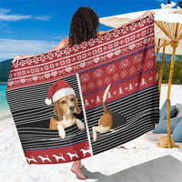Lovely Beagle Christmas Sarong Xmas Holiday Patterns - Wonder Print Shop