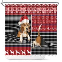 Lovely Beagle Christmas Shower Curtain Xmas Holiday Patterns - Wonder Print Shop