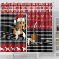 Lovely Beagle Christmas Shower Curtain Xmas Holiday Patterns - Wonder Print Shop