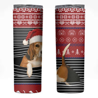 Lovely Beagle Christmas Skinny Tumbler Xmas Holiday Patterns - Wonder Print Shop