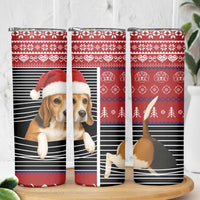 Lovely Beagle Christmas Skinny Tumbler Xmas Holiday Patterns - Wonder Print Shop