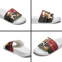 Lovely Beagle Christmas Slide Sandals Xmas Holiday Patterns - Wonder Print Shop