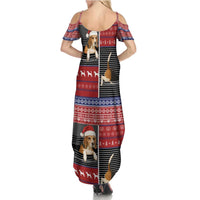 Lovely Beagle Christmas Summer Maxi Dress Xmas Holiday Patterns - Wonder Print Shop