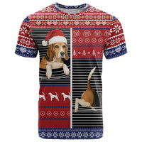 Lovely Beagle Christmas T Shirt Xmas Holiday Patterns - Wonder Print Shop