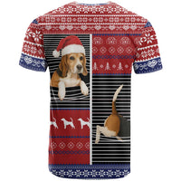 Lovely Beagle Christmas T Shirt Xmas Holiday Patterns - Wonder Print Shop