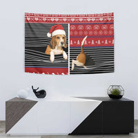 Lovely Beagle Christmas Tapestry Xmas Holiday Patterns - Wonder Print Shop