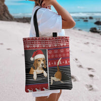 Lovely Beagle Christmas Tote Bag Xmas Holiday Patterns - Wonder Print Shop