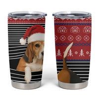 Lovely Beagle Christmas Tumbler Cup Xmas Holiday Patterns - Wonder Print Shop