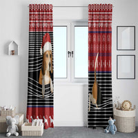 Lovely Beagle Christmas Window Curtain Xmas Holiday Patterns - Wonder Print Shop