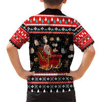 Funny Santa Hawaiian Shirt with Cats for Everybody Quote and Red Christmas Pattern - Wonder Print Shop