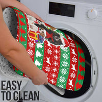 Christmas Dogs Bathroom Set with Santa Hats and Red Green Holiday Pattern - Wonder Print Shop