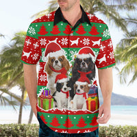 Christmas Dogs Hawaiian Shirt with Santa Hats and Red Green Holiday Pattern - Wonder Print Shop