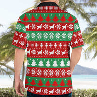 Christmas Dogs Hawaiian Shirt with Santa Hats and Red Green Holiday Pattern - Wonder Print Shop