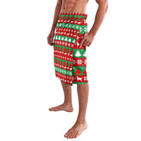 Christmas Dogs Lavalava with Santa Hats and Red Green Holiday Pattern - Wonder Print Shop