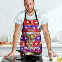 Chihuahua Christmas Apron with I’m Not a Chihuahua I’m a Baby Quote and Red Purple Christmas Pattern - Wonder Print Shop