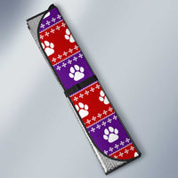 Chihuahua Christmas Auto Sun Shade with I’m Not a Chihuahua I’m a Baby Quote and Red Purple Christmas Pattern - Wonder Print Shop