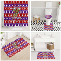 Chihuahua Christmas Bathroom Set with I’m Not a Chihuahua I’m a Baby Quote and Red Purple Christmas Pattern - Wonder Print Shop