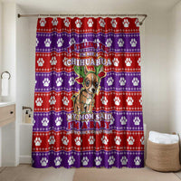 Chihuahua Christmas Bathroom Set with I’m Not a Chihuahua I’m a Baby Quote and Red Purple Christmas Pattern - Wonder Print Shop