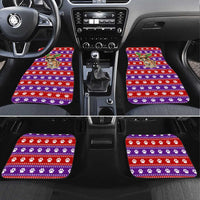Chihuahua Christmas Car Mats with I’m Not a Chihuahua I’m a Baby Quote and Red Purple Christmas Pattern - undefined
