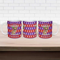 Chihuahua Christmas Ceramic Mug with I’m Not a Chihuahua I’m a Baby Quote and Red Purple Christmas Pattern - Wonder Print Shop