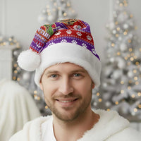 Chihuahua Christmas Santa Hat with I’m Not a Chihuahua I’m a Baby Quote and Red Purple Christmas Pattern - Wonder Print Shop