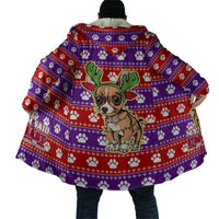 Chihuahua Christmas Cloak with I’m Not a Chihuahua I’m a Baby Quote and Red Purple Christmas Pattern - Wonder Print Shop