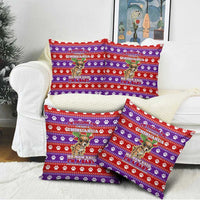 Chihuahua Christmas Pillow Cover with I’m Not a Chihuahua I’m a Baby Quote and Red Purple Christmas Pattern - Wonder Print Shop