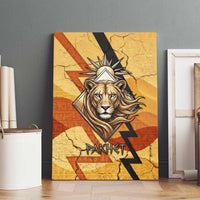 Pakhet Lion Head Canvas Wall Art with Claw Marks in Fiery Ancient Egyptian Motif