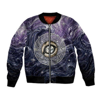Pakhet Panther Bomber Jacket with Cosmic Feline Eye on Starry Night River